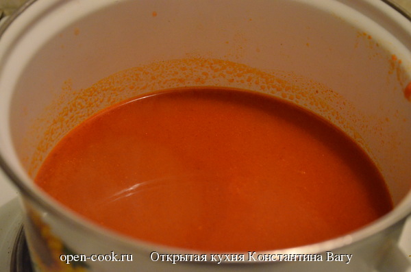 Томатный суп с сыром Дор-Блю от Константина Вагу
