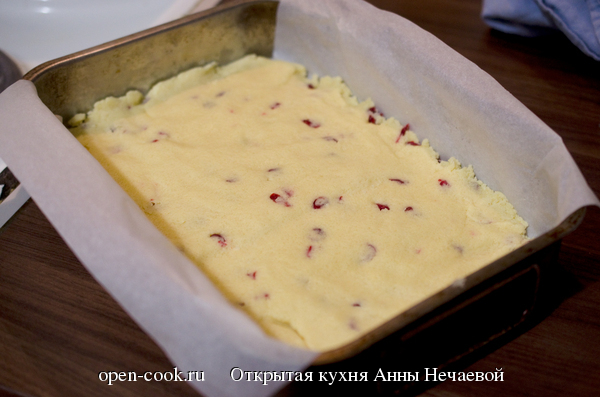 Печенье песочное с сушеной клюквой/вишней