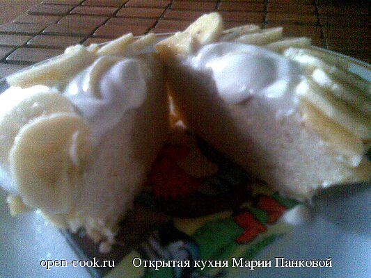 Творожное суфле с бананом