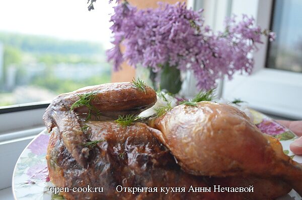 Цыпленок с редисочным маслом