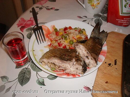 Королевский карп с мятой