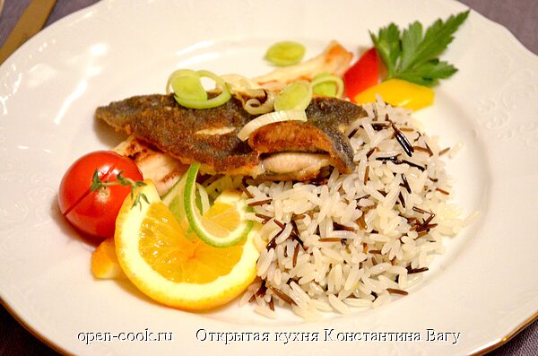 Филе камбалы с рисом от Константина Вагу