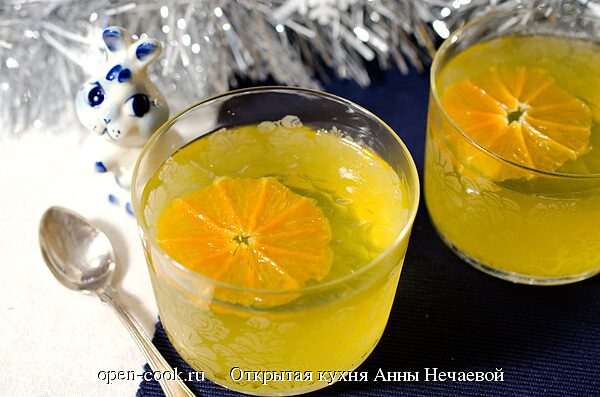 Желе из мандаринов