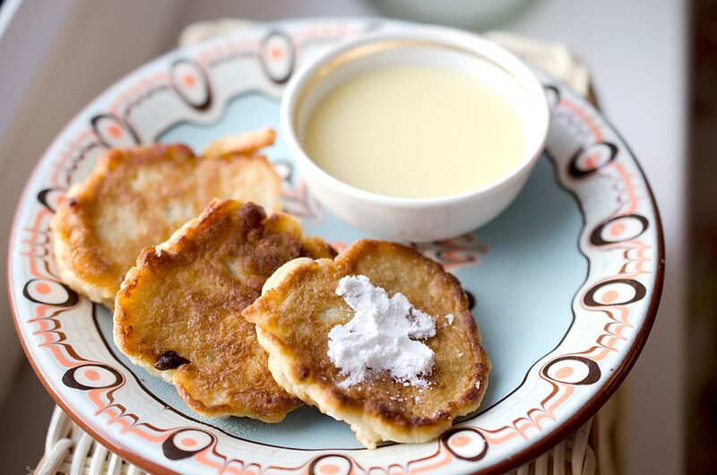 Оладушки с яблоками