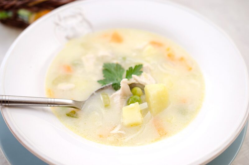 Куриный суп с горошком
