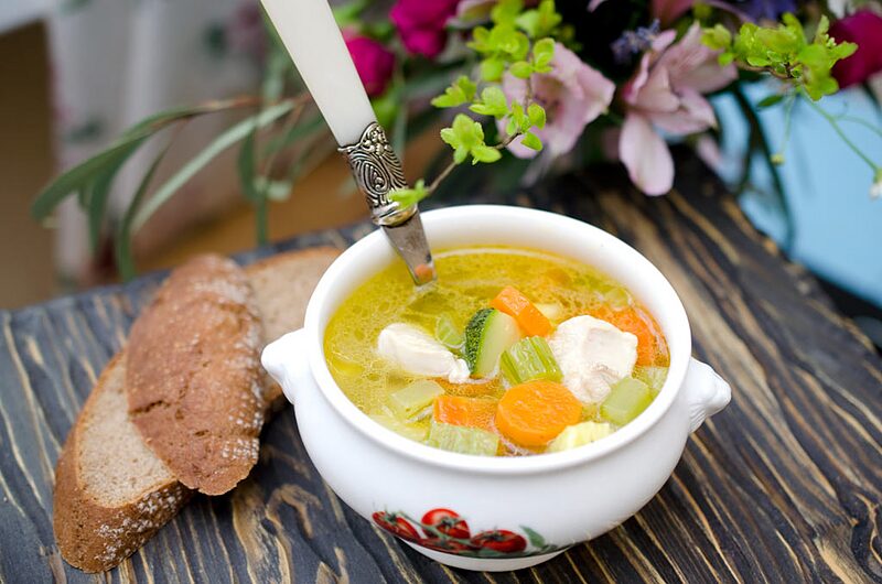 Куриный суп с овощами