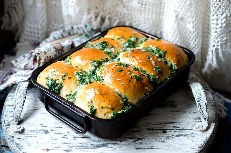 Пампушки с чесноком