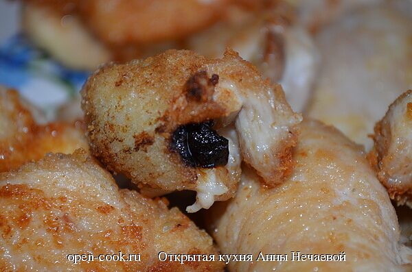 Пятничное филе с сыром и черносливом